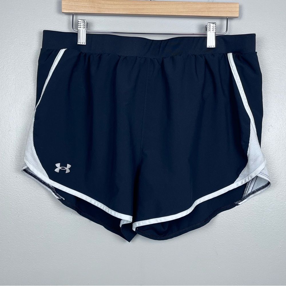 Under Armour Women's Heatgear Elastic Waist Drawstring Running Shorts Size XL